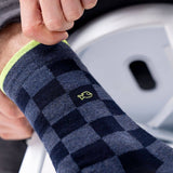 Chaussettes en coton peigné Carreaux - Hunaudières