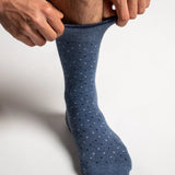 Chaussettes coton Square bleu