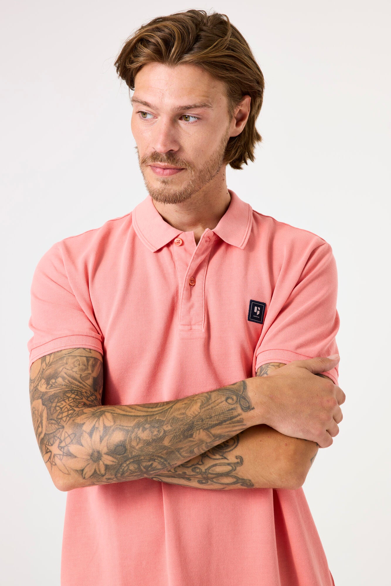 Polo rose saumon