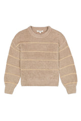 Pull rayé taupe
