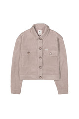 Veste en velours côtelé taupe
