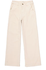 Pantalon velours côtelé blanc cassé