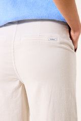 Pantalon velours côtelé blanc cassé