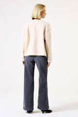 Veste en teddy blanc cassé