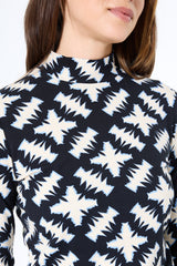 Top imprimé manches longues