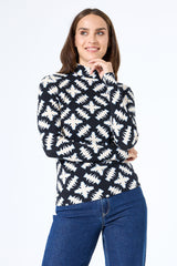 Top imprimé manches longues