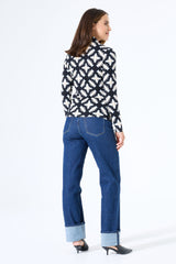 Top imprimé manches longues