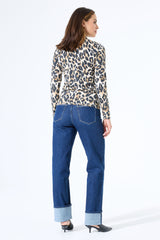 Top imprimé manches longues