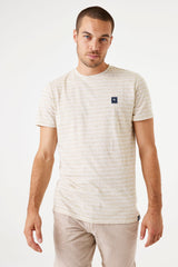 Tee-shirt rayé beige