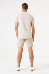 Tee-shirt rayé beige