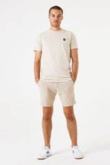 Tee-shirt rayé beige