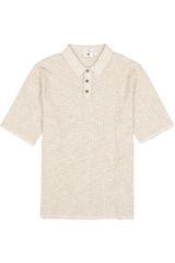 Polo en maille beige