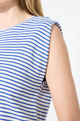Tee shirt rayé bleu