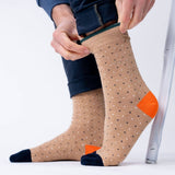Chaussettes en coton peigné Square - Gingembre