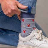 Chaussettes coton à motifs Homard