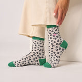 Chaussettes Léopard vert/blanc