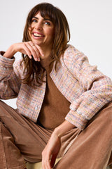 Veste en tweed à carreaux