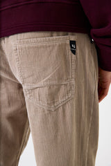 Pantalon côtelé beige