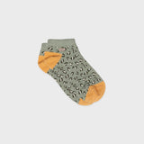 Chaussettes courtes Léopard vert/jaune
