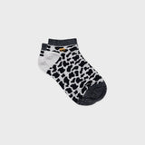 Chaussettes courtes Vache blanc/noir