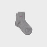 Chaussettes pailletées en coton peigné Unies - Gris