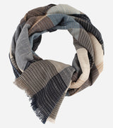 Foulard tissé bleu