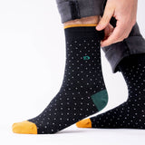 Chaussettes en coton peigné Square - Poivre