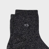 Chaussettes pailletées en coton peigné Unies - Noir