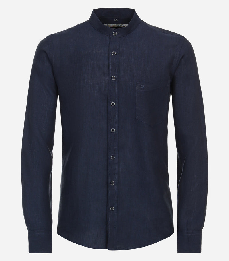 Chemise en lin bleu