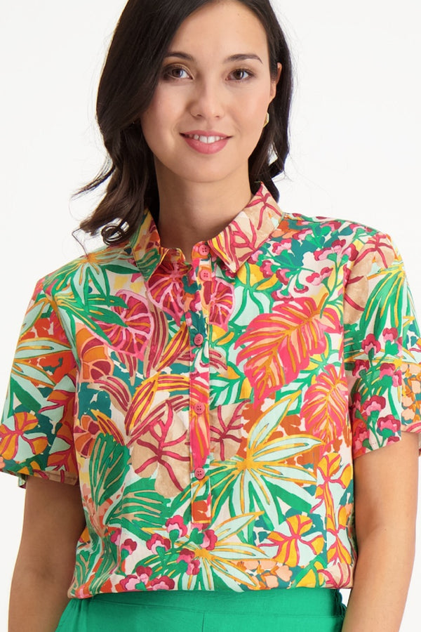 Blouse imprimé tropical