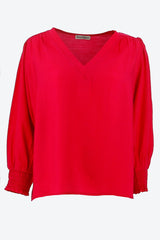 Blouse unie fuchsia