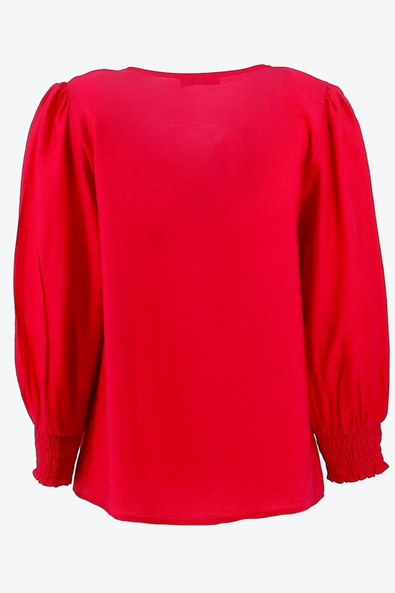 Blouse unie fuchsia