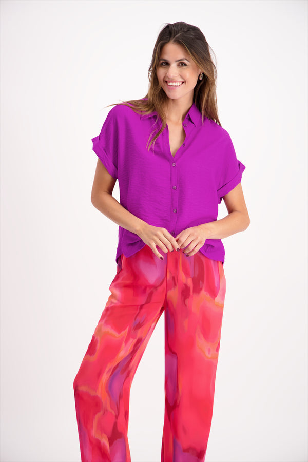 Chemise uni violet