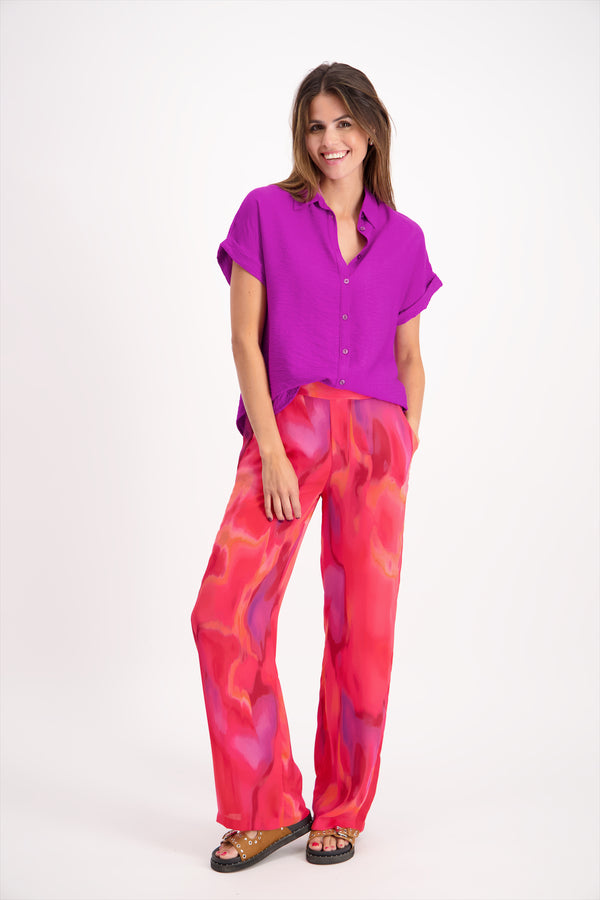 Chemise uni violet