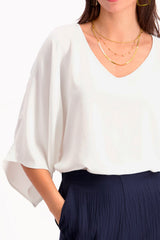 Blouse ample unie