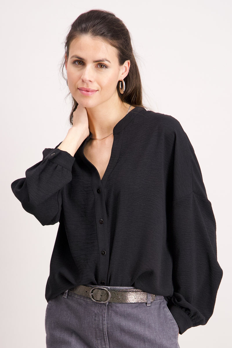 Blouse boutonnée noire