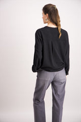 Blouse boutonnée noire