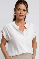 Blouse unie écru