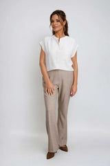 Blouse unie écru