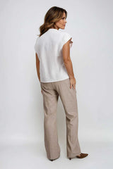 Blouse unie écru