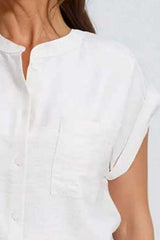 Blouse unie écru