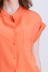 Blouse unie orange