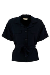 Chemise uni marine