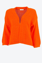 Cardigan uni orange