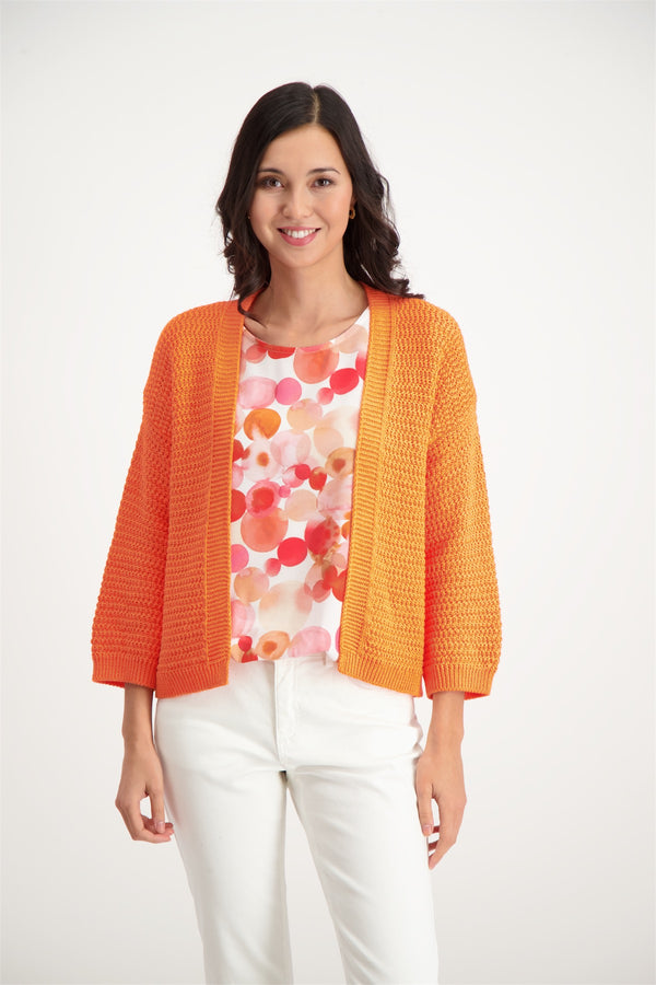 Cardigan uni orange