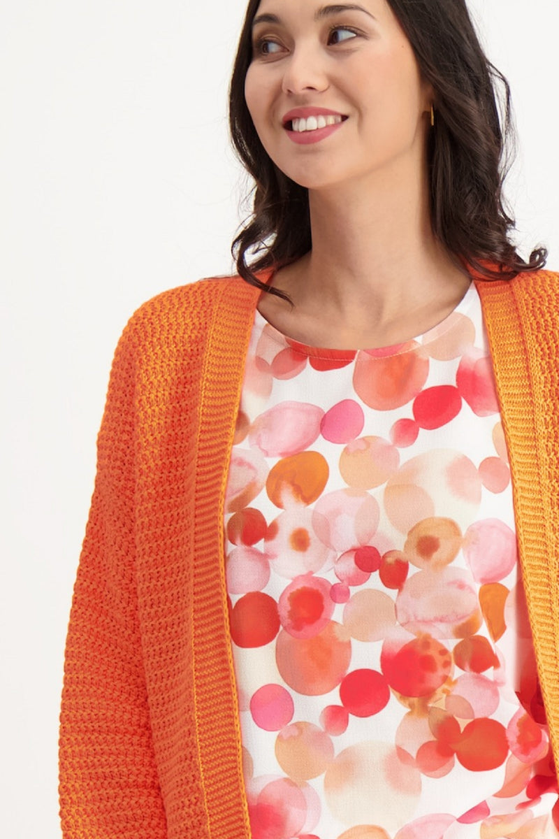 Cardigan uni orange