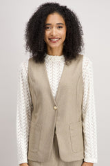 Gilet beige doré