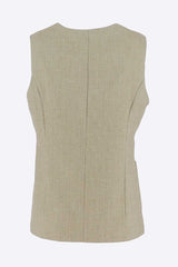 Gilet beige doré