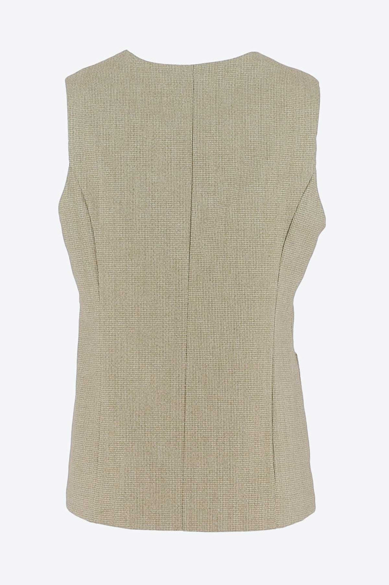 Gilet beige doré