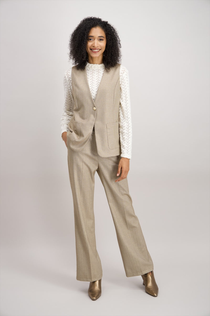 Gilet beige doré